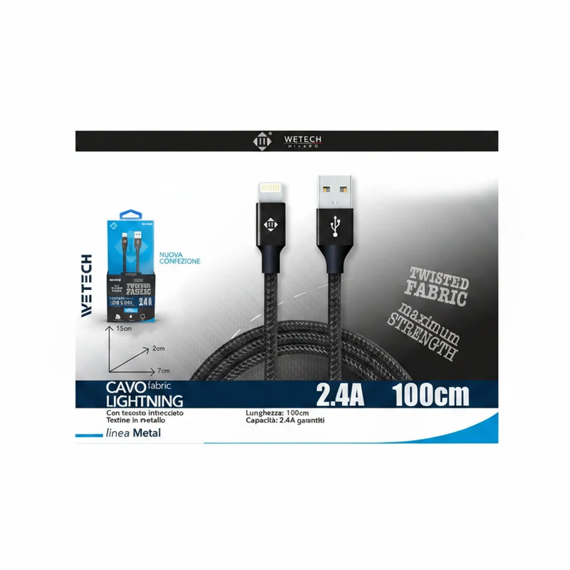Wetech Cavo Lightning Fabric 2.4A