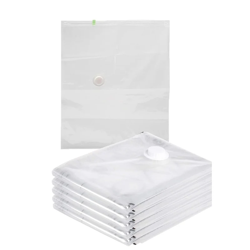 6 Sacchetti Salvaspazio, Sottovuoto Per Vestiti e Piumoni, 15 Misure Disponibili (80X100cm)