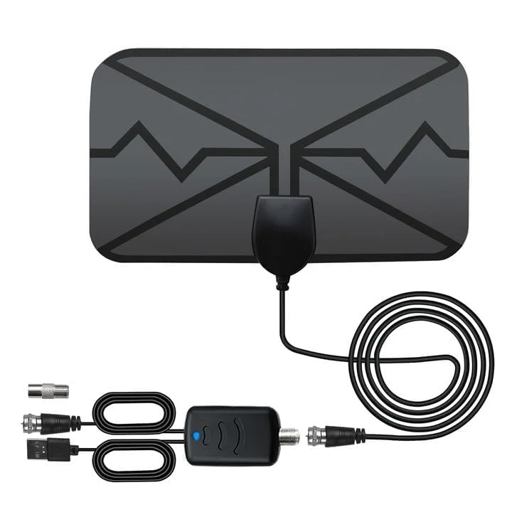 Antenna TV Interna, Antenna TV Digitale con Potente Amplificatore Raggio di 40KM Supporta Smart TV 4K HD/1080P