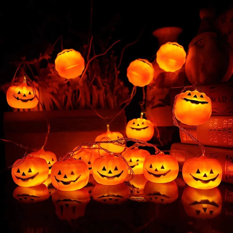Zucca di Luci Stringa Halloween 3Meters 20 LED Lanterna Zucca Stringa per Feste Halloween Luci Perfette per Halloween