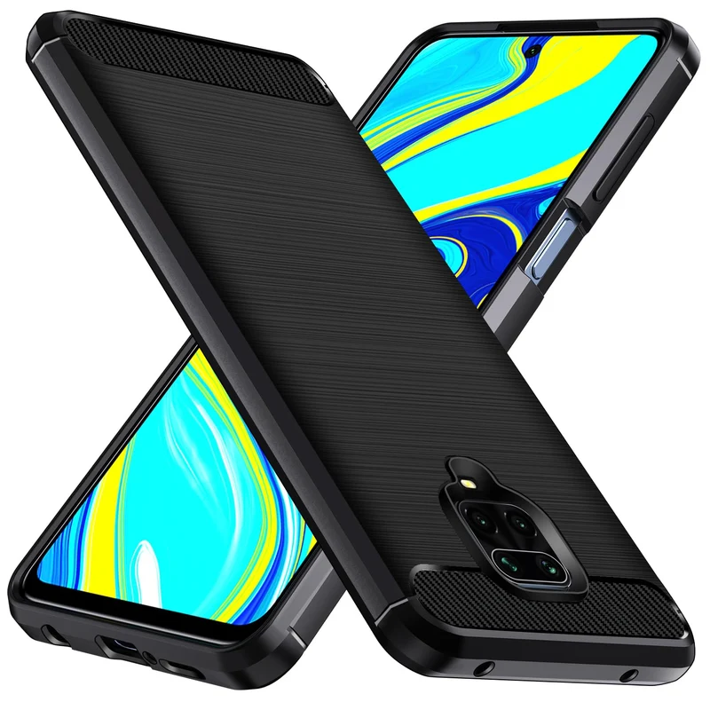 iVoler Cover per Xiaomi Redmi Note 9S / Xiaomi Redmi Note 9 Pro, [Protezione Antiurto di Grado Militare] Custodia Sottile Morbida in Silicone TPU Anti-Impronte Anti-Graffio Protettiva Case, Nero