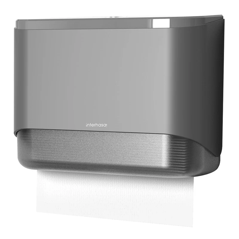interhasa! Dispenser Carta Asciugamani di Carta per il Bagno con Montaggio a Parete, Dispenser Salviette Bagno da Muro di Carta Multi Pieghevole per il Bagno, L'ufficio e la Cucina（Argento）