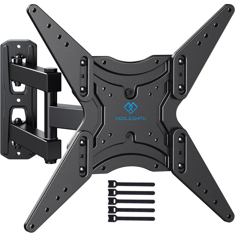 Supporto TV con Braccio Girevole Inclinabile ed Estendibile, Staffa TV per TV da 26-60 Pollici, Base TV Universale Sostiene fino a 35kg - Max VESA 400x400