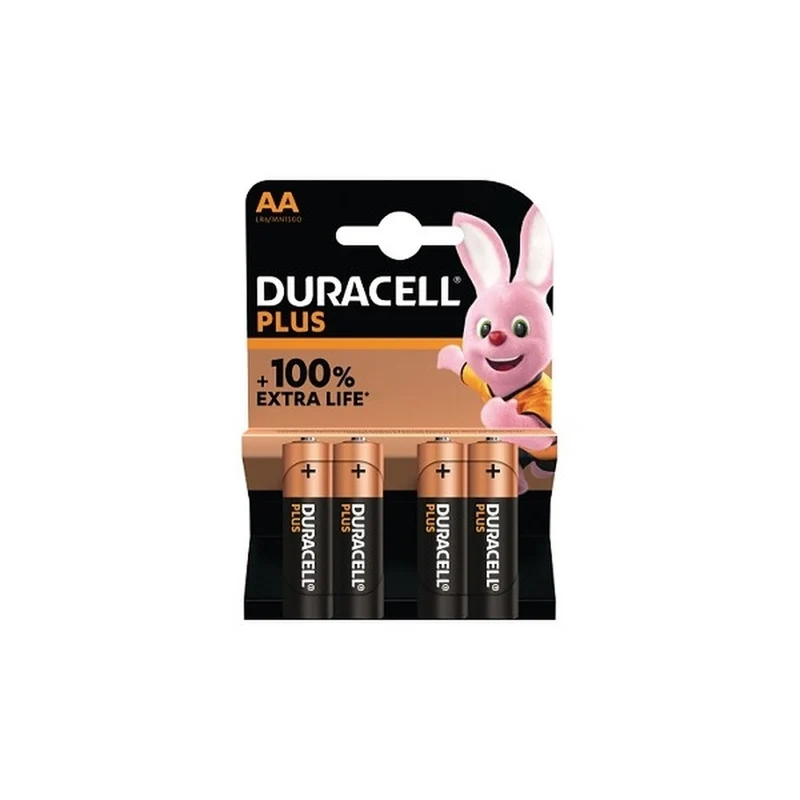 Duracell Batteria Plus 100 AA Blister da 4
