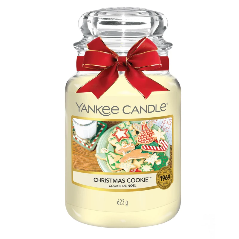Yankee Candle Candela profumata in giara grande, Biscotto di Natale, Durata Fino a 150 Ore