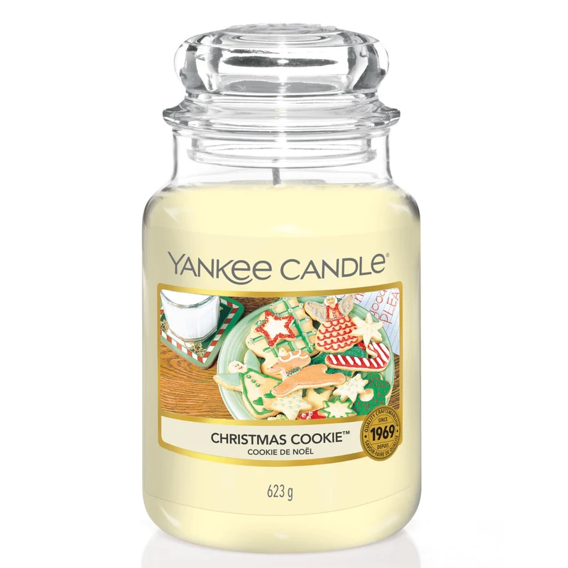 Yankee Candle Candela profumata in giara grande, Biscotto di Natale, Durata Fino a 150 Ore
