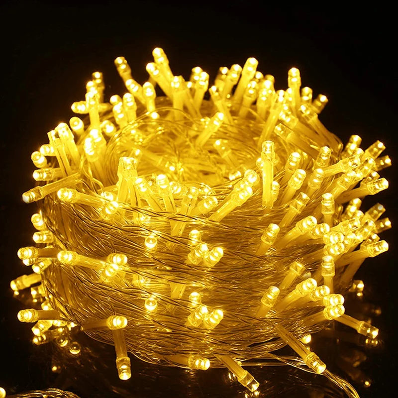 Uping Catena Luminosa Stringa Luci Led Decorative 500 LED 50M Luci Natalizie da Esterno ed Interno, Per Giardino Casa Feste Natale Matrimonio (Bianco Caldo)