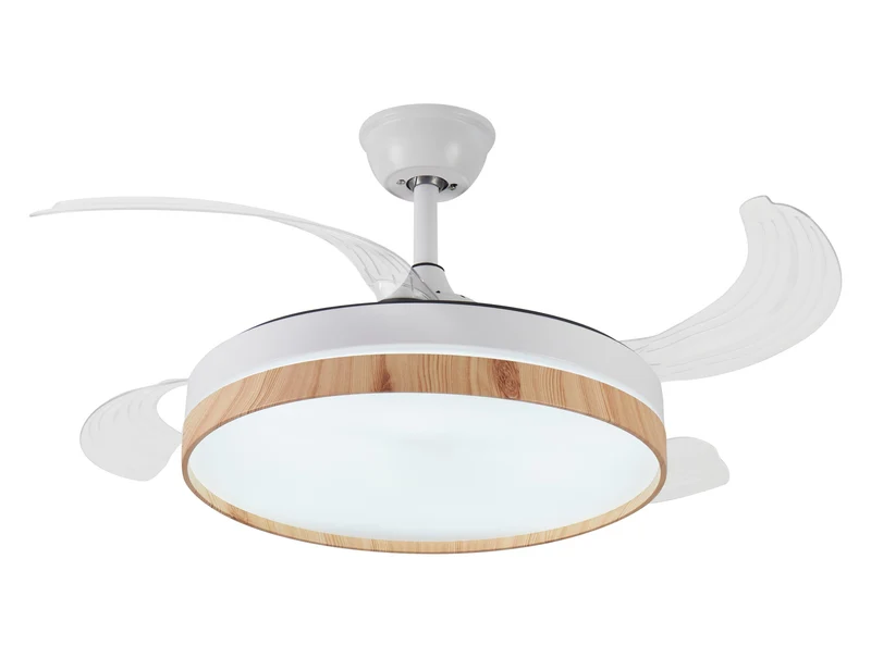 Ventilatore da soffitto retrattile con luce LED e timer