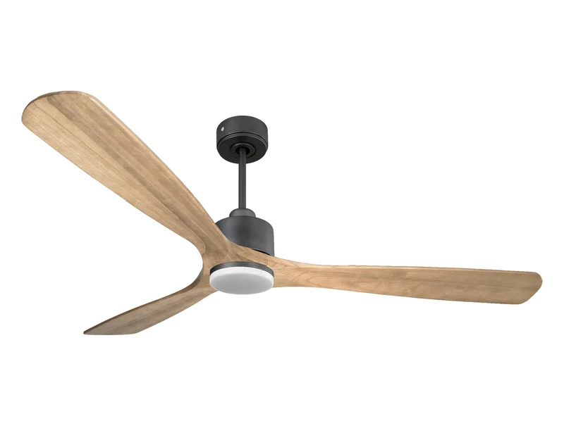 Ventilatore da soffitto Reversibile Termostato Dimmabile Wifi Motore CC Tetti inclinati Telecomando Luce a tre toni Hypersilence Memoria