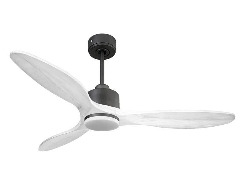 Ventilatore da soffitto Reversibile Termostato Dimmabile Wifi Motore CC Tetti inclinati Telecomando Luce a tre toni Hypersilence Memoria Shopify Vendible (AUTOMATICO)