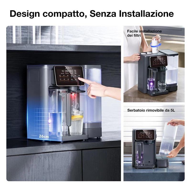 JIMMY R9 – Purificatore d’Acqua a Osmosi Inversa da Banco con Acqua Calda Istantanea