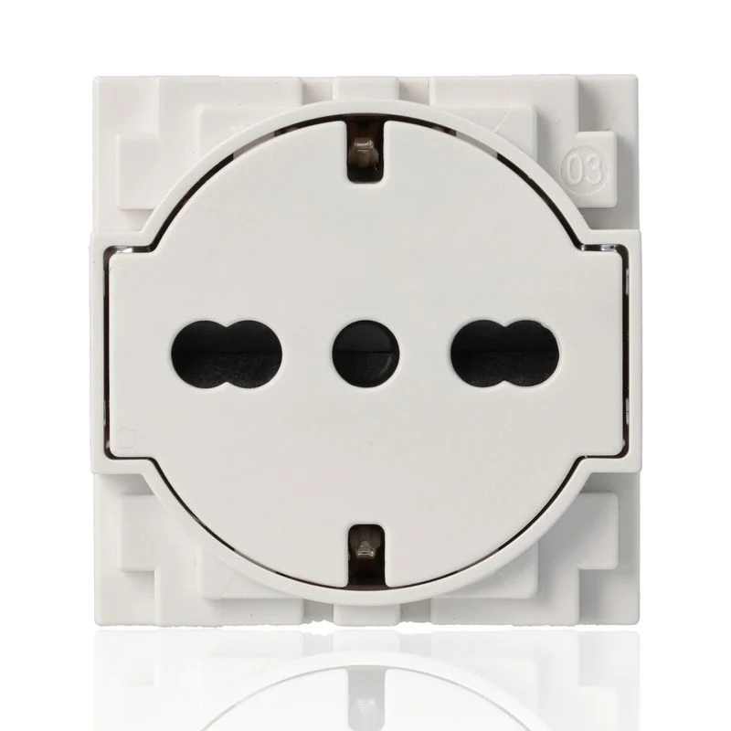 BTICINO KW4140A16F - Presa "Flat" Standard Tedesco E Bipasso 10/16A 250 V Ac - Bianco - Now