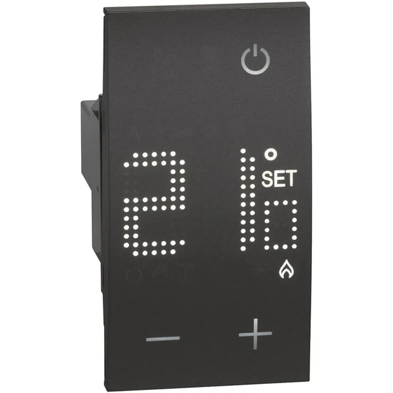 BTICINO KG4691 - Termostato Con Display Retroilluminato - Nero - Now