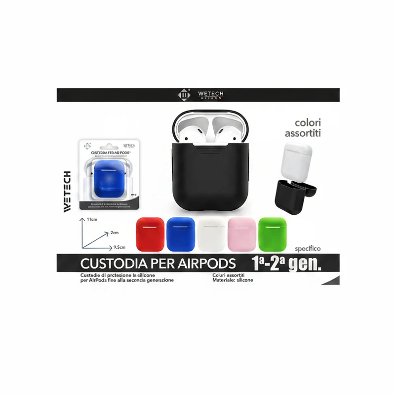 Wetech Custodia In Silicone Per Air Pods assortimento casuale