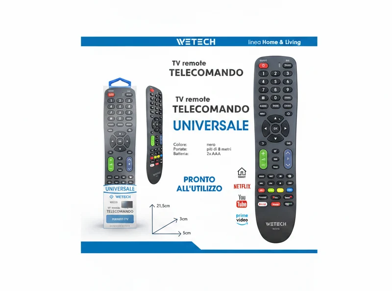 Wetech Telecomando Tv Universale3