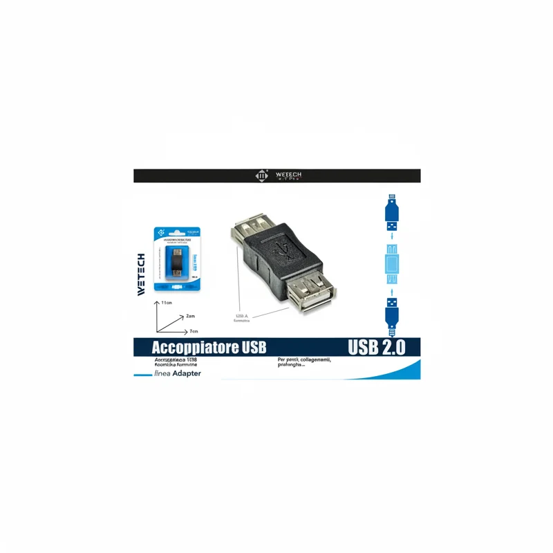 Wetech Adattatore Usb Femmina-Femmina