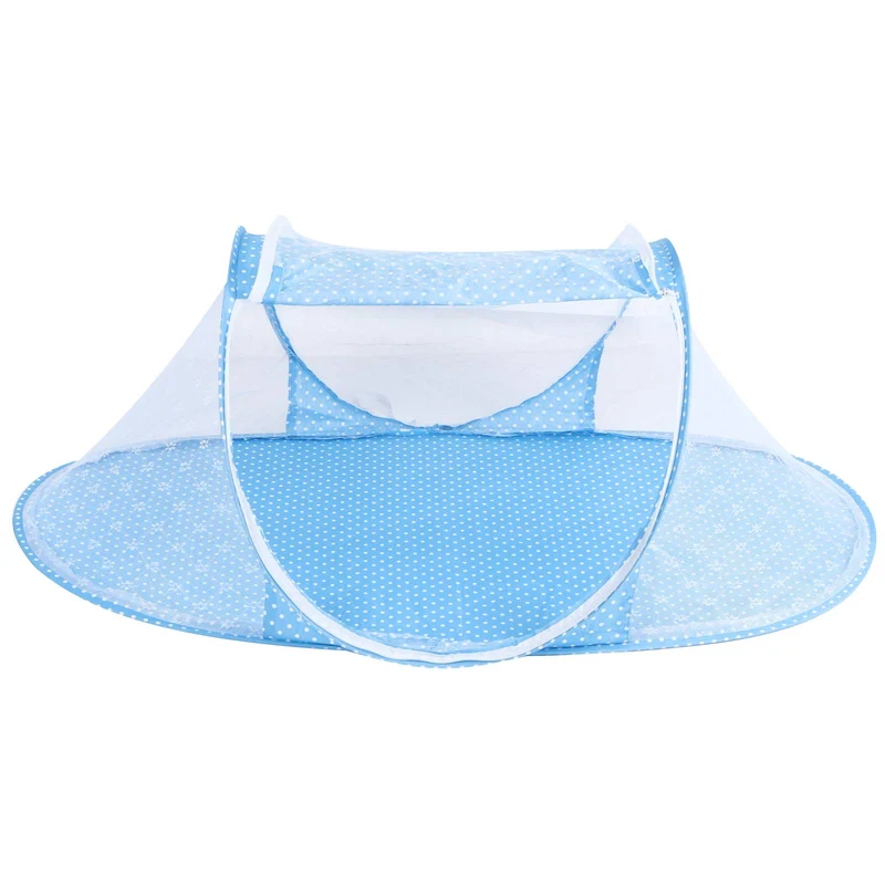 Zanzariera Per Lettino Da Viaggio, Neonati Portatile Tenda Sole Pop Up Pieghevole Culla Bambini Autoportante, Con Cerniera Adatta Alla Famiglia Viaggi All'Aperto, 105x55cm