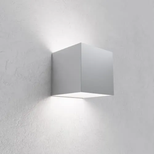 Applique Cubo a LED IP65 per interno/esterno 12W Regolabile 1000lumen Moderno Alluminio (Bianco, Luce Fredda 6000K)