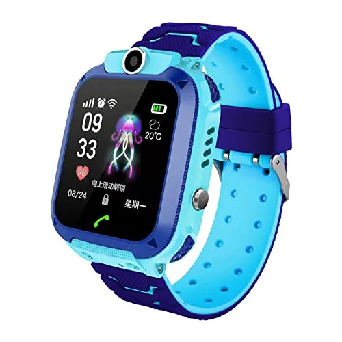 Smart Watch per bambini, Q12 Touch Smartwatch per ragazzi e ragazze, con fotocamera, supporto di posizionamento preciso, monitoraggio di attività in standby lungo con frequenza cardiaca, orologio