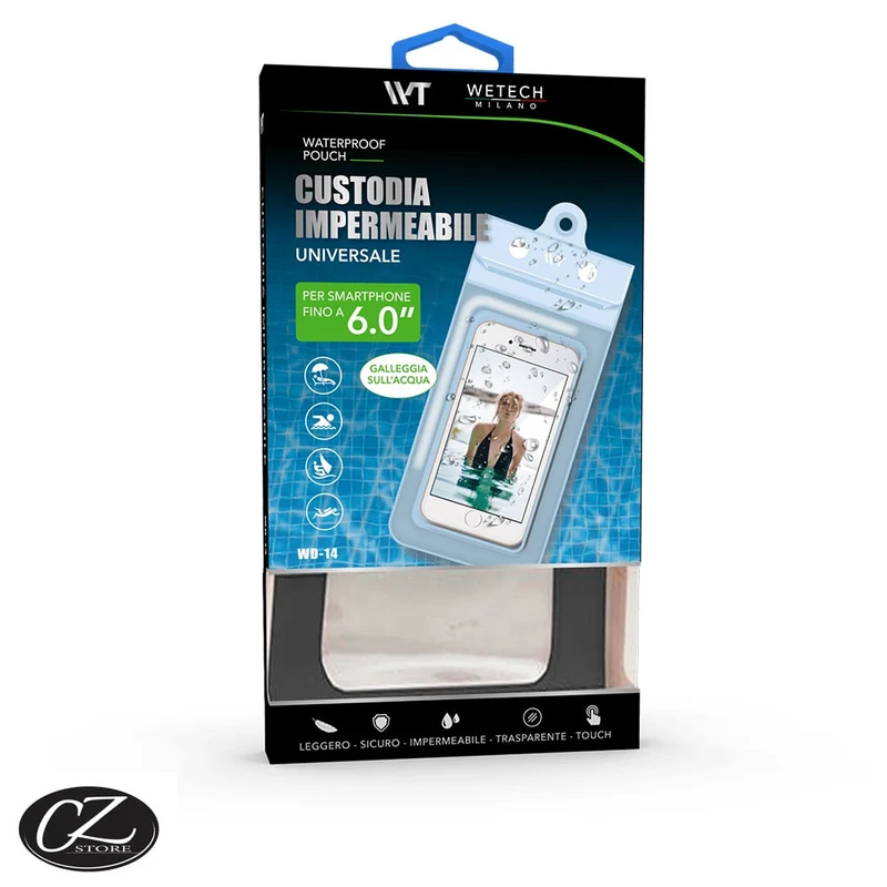 Wetech Custodia impermeabile x smartphone 6.5