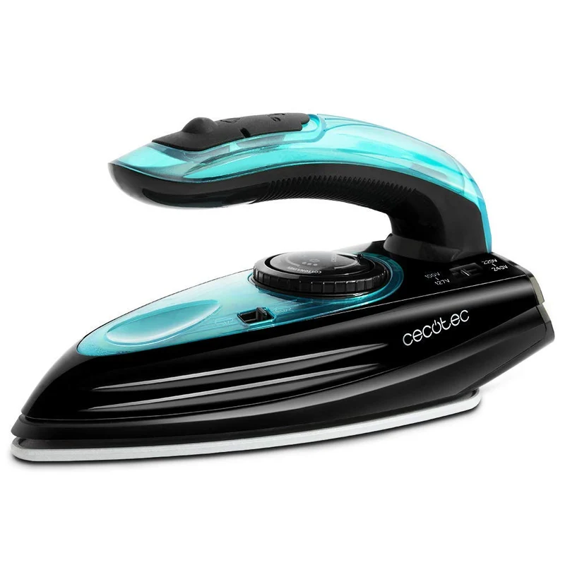 Cecotec GoForce 8000 Folding Ferro da Stiro Viaggio 1200 W, 15 g/min di Vapore Continuo e Getto 53 g/min, Sistema Doppio Voltaggio, Titanium