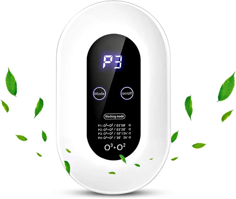 ACADGQ Mini Purificatore d'Aria Ozono,Purificatore d'Aria, Sterilizzatore per Deodorizzazione Dell'Ozono,Deodorante per Ionizzatore di Ozono,Macchina Portatile per L'ozono per Animali Domestici,Auto
