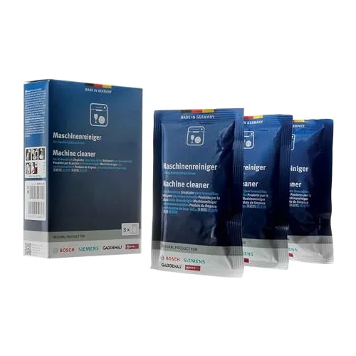 3 x Pulitore detergente sgrassante in busta per lavastoviglie 45gr. Bosch Siemens Neff Gaggenau NEW 00312193