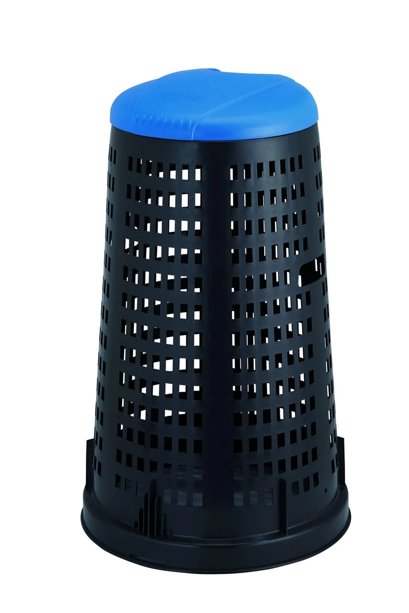 BIDONE TRESPOLO DIAMETRO 58, ALTEZZA 90, LITRI 100 CON COPERCHIO BLU