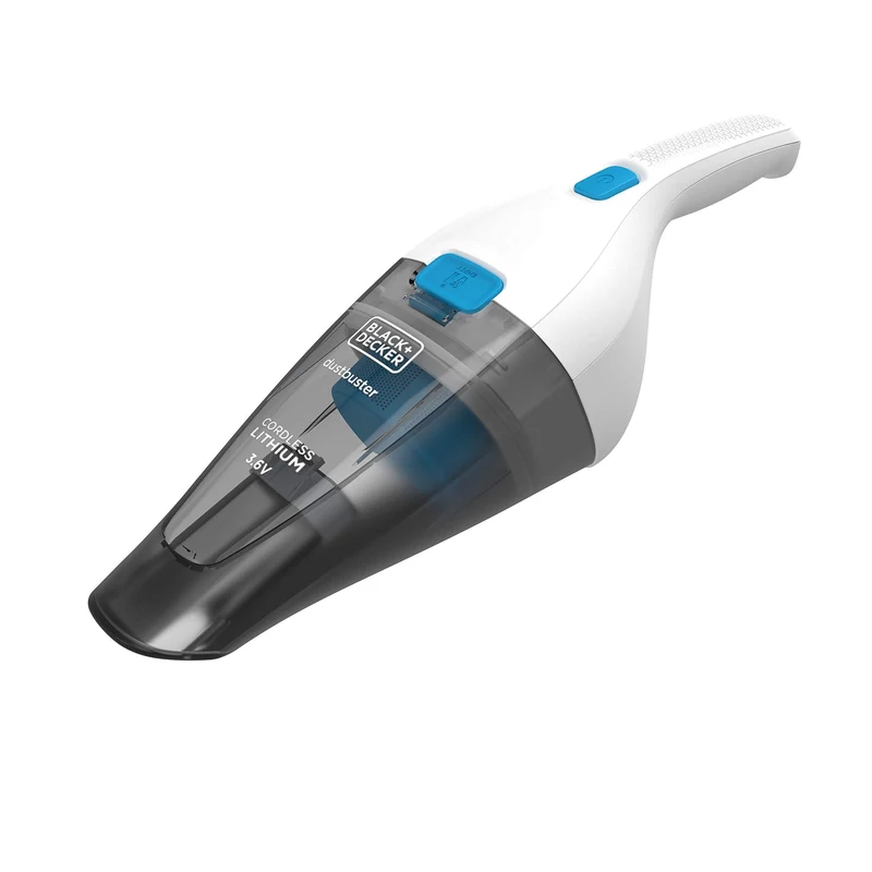 Black+Decker Nvc115Jl-Qw Aspirabriciole Senza Fili Potente A Batteria Litio Con Doppio Sistema Di Filtraggio, 3.6 V, Bianco/Grigio/Blu