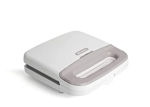Ariete Tostiera Breakfast 1961, Piastra Elettrica per Toast, Piastra per Panini e Sandwich, Piastre Fisse Grill con Rivestimento Antiaderente, Conservazione Verticale, 750W, Bianco
