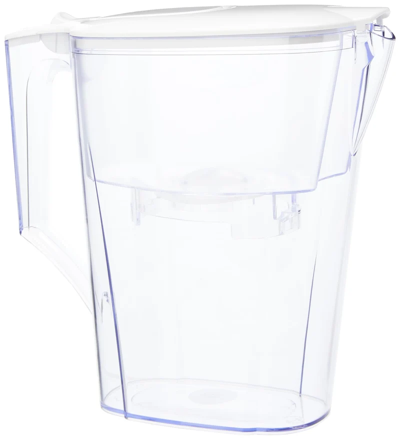 Aqua Optima Liscia Caraffa Filtro Acqua e Cartucce Filtro Acqua 6 x 30 Giorni Evolve+, Capacità 2,5 Litri, per Riduzione di Microplastiche, Cloro, Calcare e Impurità, Bianc