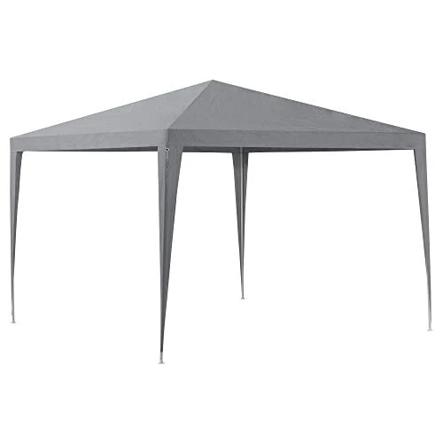 casa.pro] Gazebo da Giardino 300 x 300 x 255 cm Tenda da Giardino Struttura in Acciaio Pieghevole Impermeabile Grigio Scuro