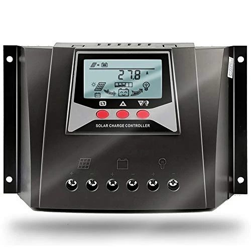 SolaMr 60A Regolatore di Carica Solare 12V/24V/36V/48V Regolatore Intelligente di Tensione di Identificazione Automatica con Display LCD per Solar Home System - WP6048D