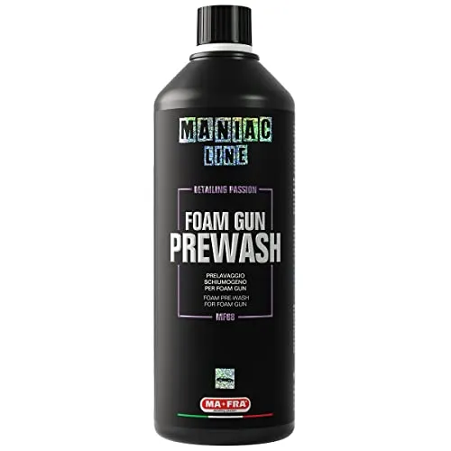 Mafra, Maniac Car Detailing Line, Foam Gun Prewash, Prelavaggio Schiumogeno Ideale per Lavaggio Auto con Foam Gun, 1000ml