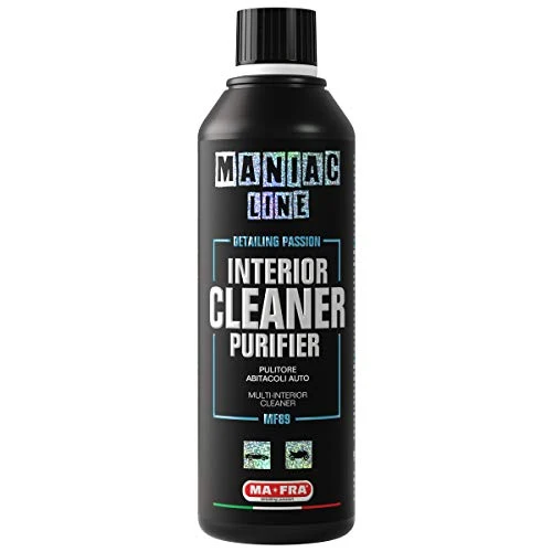 Mafra, Maniac Car Detailing Line, Interior Cleaner Purifier, Pulitore Abitacolo Auto con Azione Decontaminante e Igienizzante Anti-Odore, Elimina Sporchi Misti Difficili, 500ml