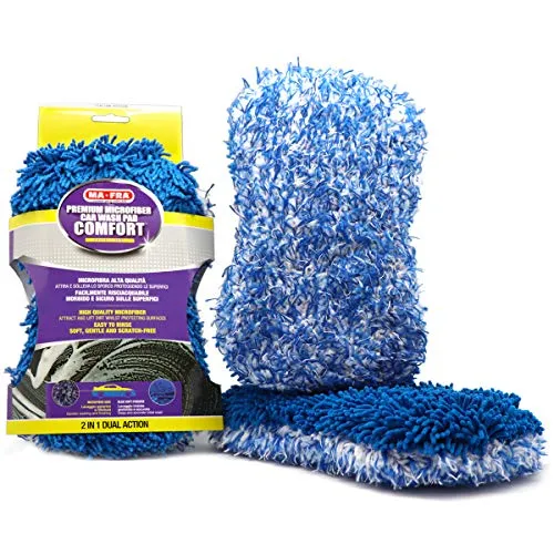 Mafra, Comfort Car Wash Pad, Panno in Microfibra con Doppia Azione, Deterge e Attira lo Sporco, per una Pulizia Profonda della Carrozzeria
