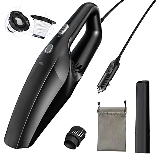 TEMOLA Aspirapolvere Auto, 12V Aspiratore Auto Ad Alta Potenza Per Auto Con Cavo Di Alimentazione Da 16 Piedi, Accessori Per Auto Aspirapolvere Per Auto Con Filtro Hepa Applicabile All'Auto Interna