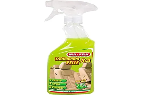 Mafra, Trattamento 3in1 Pelle, Pulisce, Idrata e Protegge le Superfici Interne dell'Auto, con Aloe Vera e Cere Naturali, Previene la Formazione di Grinze e Screpolature, Formato 500ml