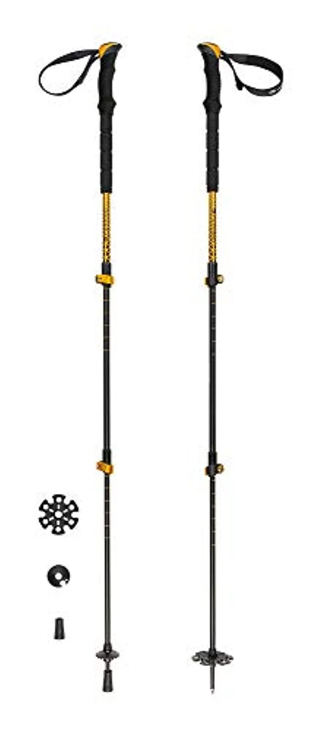 Ferrino Mustang 78376 MCC Colore Arancione Nero Bastoncino in Alluminio Ideale per Escursionismo Invernale ciaspole Ski Alp e Trekking