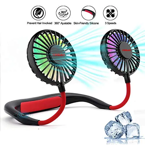 YINSAN Ventilatore Portatile,Ventilatore Indossabile da Collo Ricaricabile...