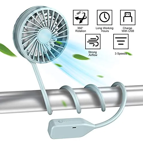 Babacom Ventilatore USB, Rumore Basso da Tavolo, 360° Rotazione...