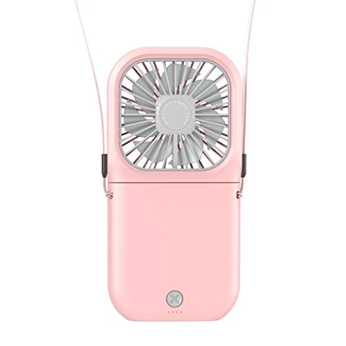 McNory USB Portatile Ricaricabile Fan Mini Pieghevole Neck Rosa