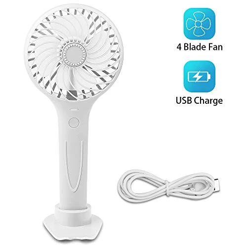Zorara Ventilatore Palmare USB, Mini Portatile con Bianco
