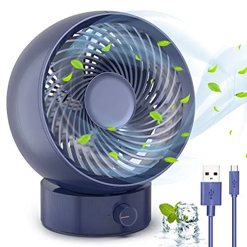 Ventilatore, TedGem Ventilatore USB da Tavolo Mini Blu