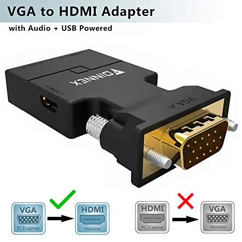 Adattatore da VGA a HDMI, Convertitore HDMI con a