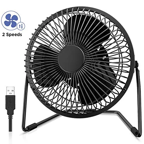 EasyAcc Ventilatore USB, 6 Pollici Mini da Tavolo 6 Pollici, Nero