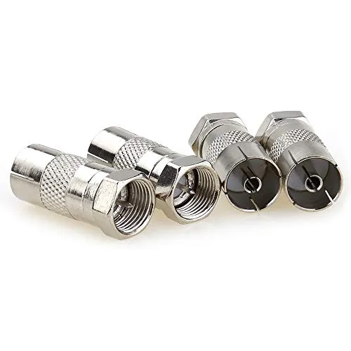 JEEUE 4PCS Presa femmina RF a tipo F Convertitore adattatore TV f - F m -4P