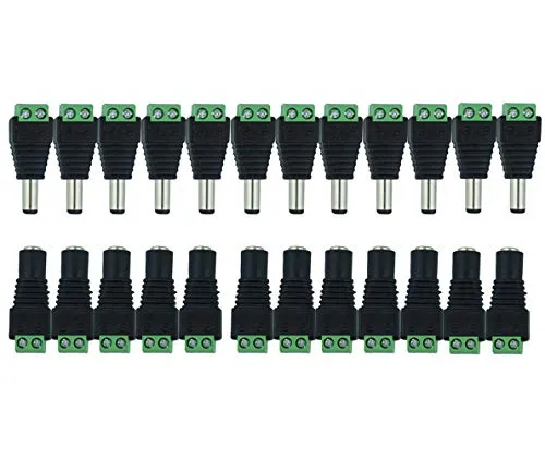 MZMing [12 Paia] 12V Maschio Femmina Connettori Elettrici DC Adattatore...