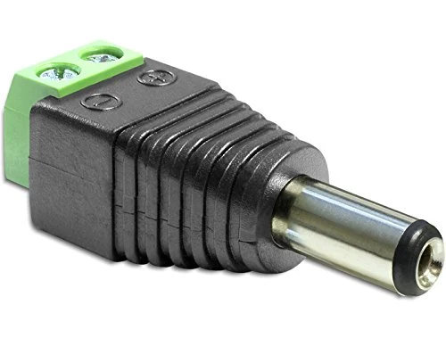 DeLOCK 65487 Adattatore DC 5,5x2,5mm Connettore> Morsettiera 2 Pin,...
