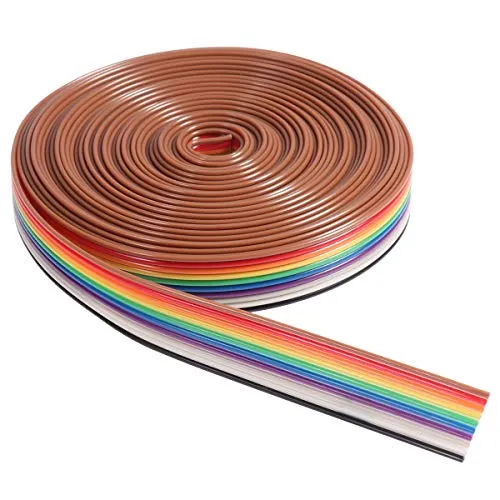 eetek 5 m cavo filo di IDC nastro piatto del colore arco iris de 10 pin